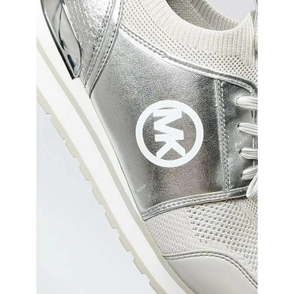 Michael Kors Women's Dash Knit Trainer Sneakers Silver Size 9.5 M (MSRP $165) - Picture 6 of 9